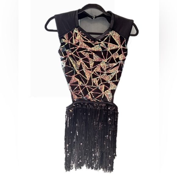 Weissman showtime dance costume Adult Medium used good condition multicolor EUC - Picture 1 of 16